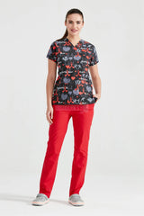 Cardio EKG - Női - Elasztán Blúz Mintával