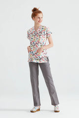 Színes Pillangó - Női - Elasztán Blúz Nyomattal