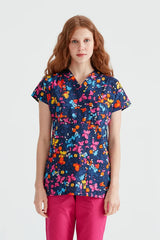 Navy Butterfly - Női - Elasztán Blúz Nyomattal