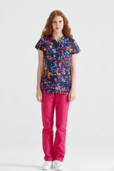 Navy Butterfly - Női - Elasztán Blúz Nyomattal