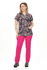 Puzzle szürke - Női - Elasztán Blúz Mintával