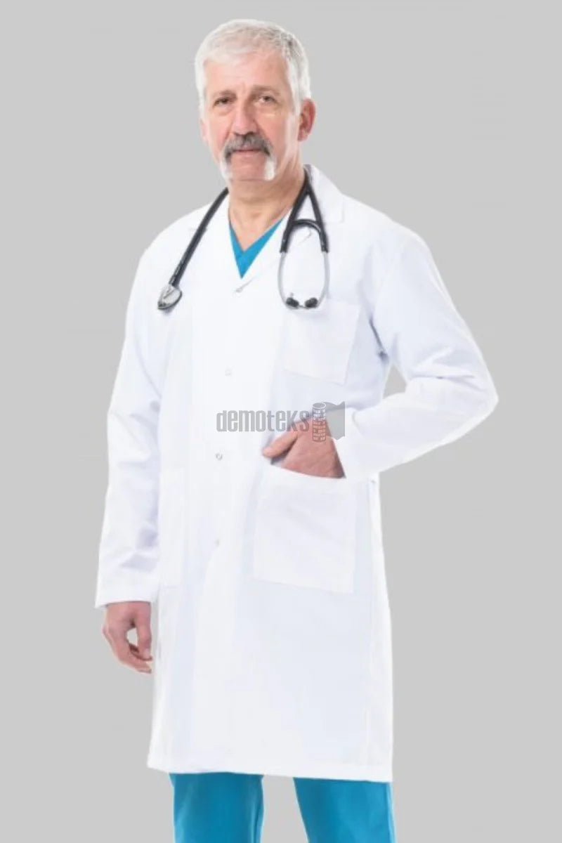 Fehér laboratóriumi köpeny - Férfi - Dr. Rever hosszú