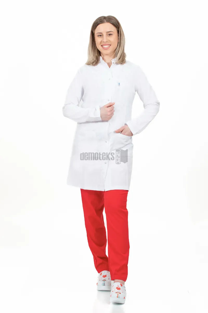 Fehér laboratóriumi köpeny - Női - Dr. Tunica Long