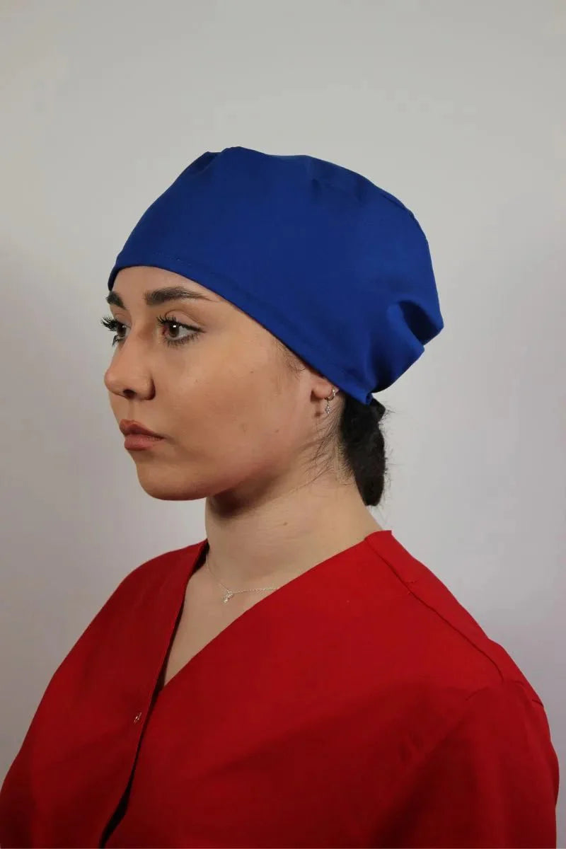 Királykék unisex orvosi sapka – alapszínű sebészeti kalap